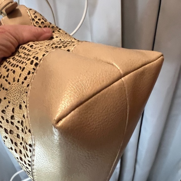 The Sak light gold Shoulder Bag with Intricate Cutout Design - Picture 7 of 10